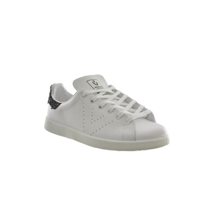 Victoria Baskets Femme - VICTORIA - 12541 - Blanc - Cuir - Lacets - Plat - Adulte