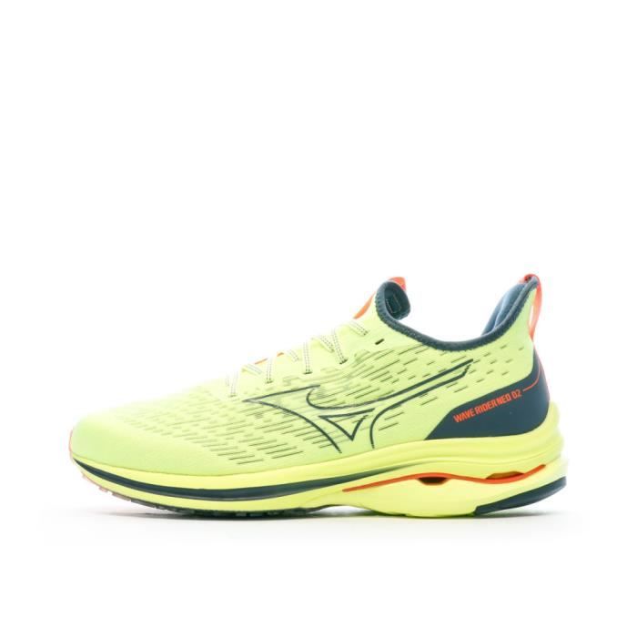 chaussures de running - mizuno - wave rider neo - jaune - homme