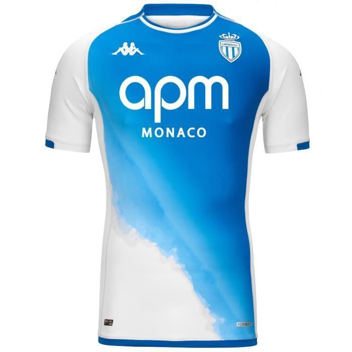 Maillot Kappa Kombat Home Monaco – Saison 19/20 – Blanc/rouge Tango – Mixte