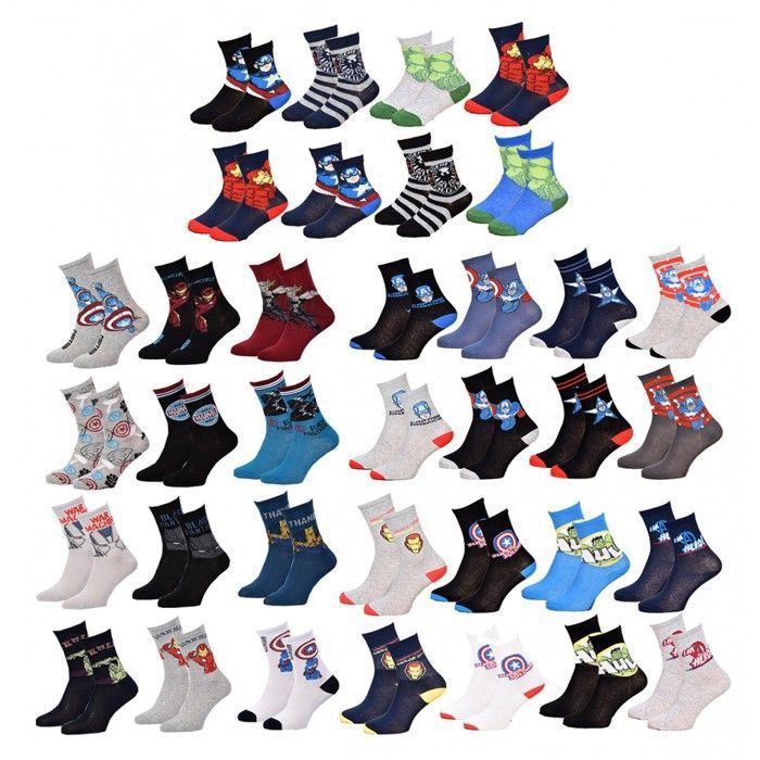Garçons socquettes Avengers-Pack 2 Paires