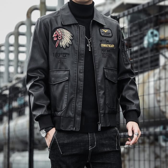 Blouson cuir homme luxe clearance