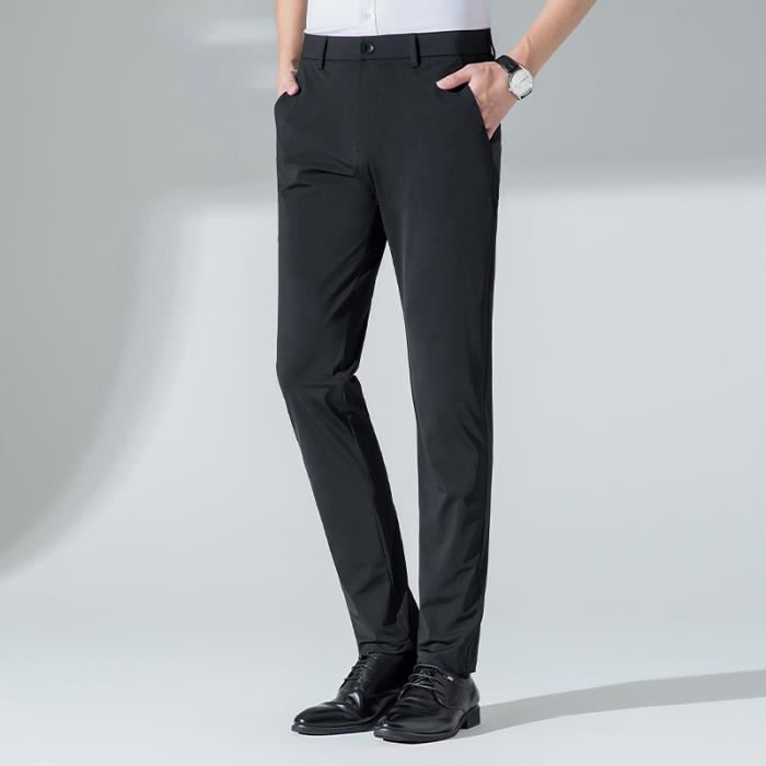 Pantalon Homme Léger en Coton et Lin Taille standard élastiquée Casual  Couleur unie Kaki - Cdiscount Prêt-à-Porter