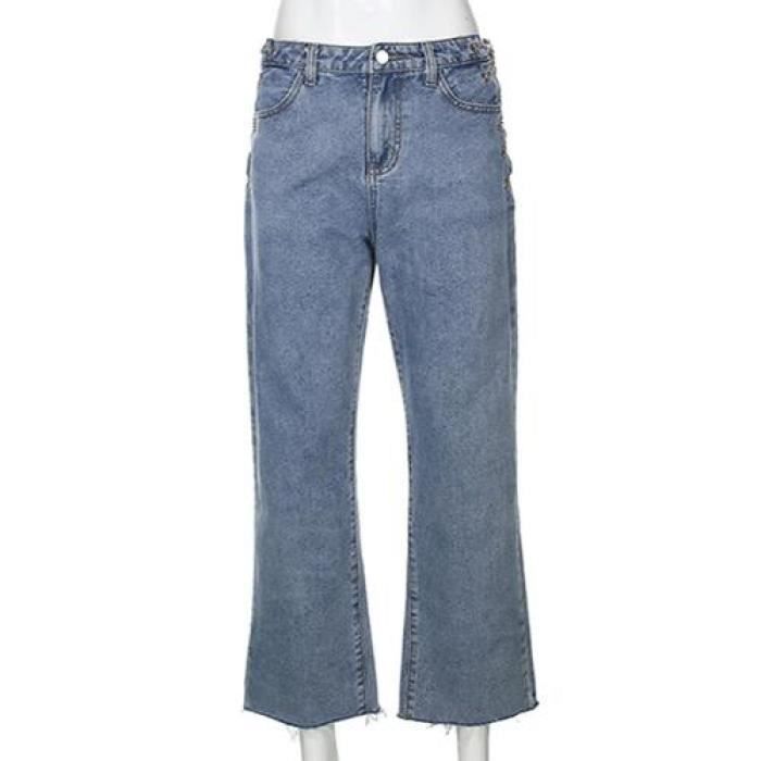 Jeans Baggy Rétro Y2K – Imprimé Totem Gothique, Taille Haute, Jambe Large – Style Harajuku, Streetwear Unisexe