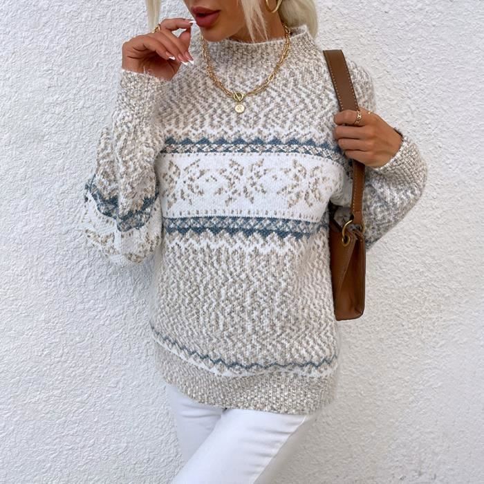 Pull Femme New Look Bleu Manches 3/4 - Taille 18 Neuf Avec étiquette Motif Girafe