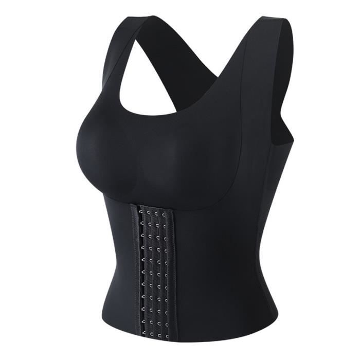 Bustier Corset Femme Sous La Poitrine - Effet Sablier - Taille Réductible - Laçage Dos