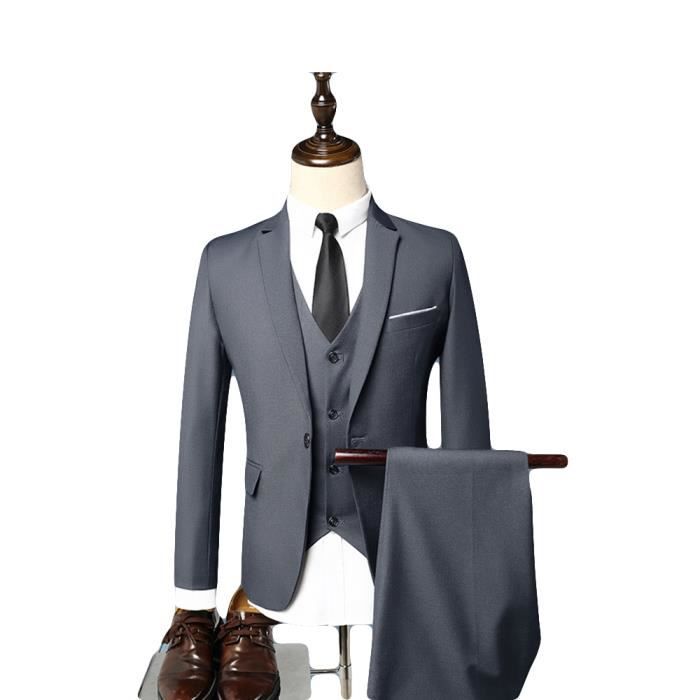 Allthemen Blazer Homme Smoking Noir Avec Boutons - Veste Costume Élégante Pour Mariage Et Cérémonies