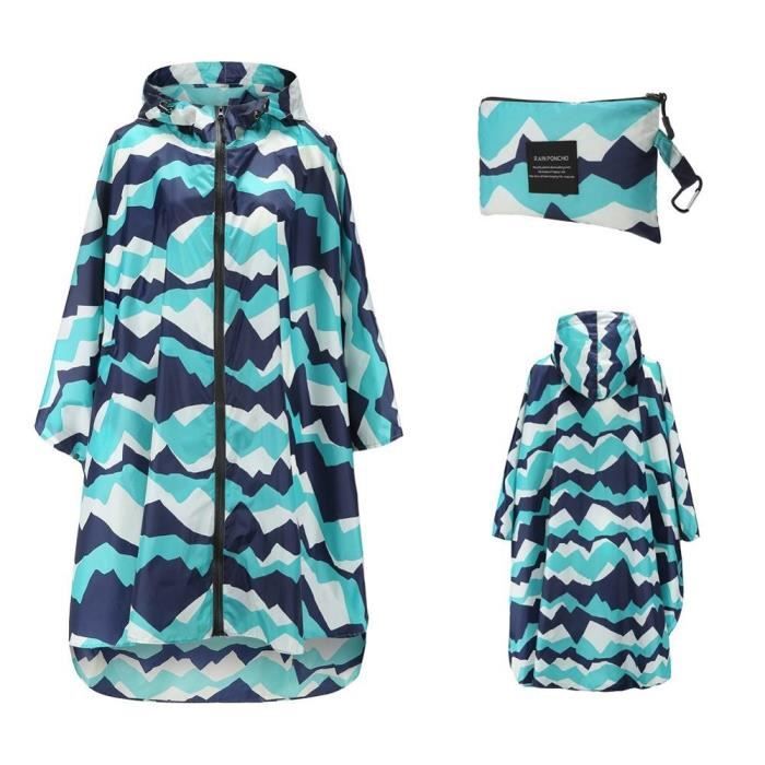 Poncho De Pluie Imperméable Réutilisable Adulte - Unisexe, Léger, Pliable, Pour Randonnée, Festival, Voyages - 9