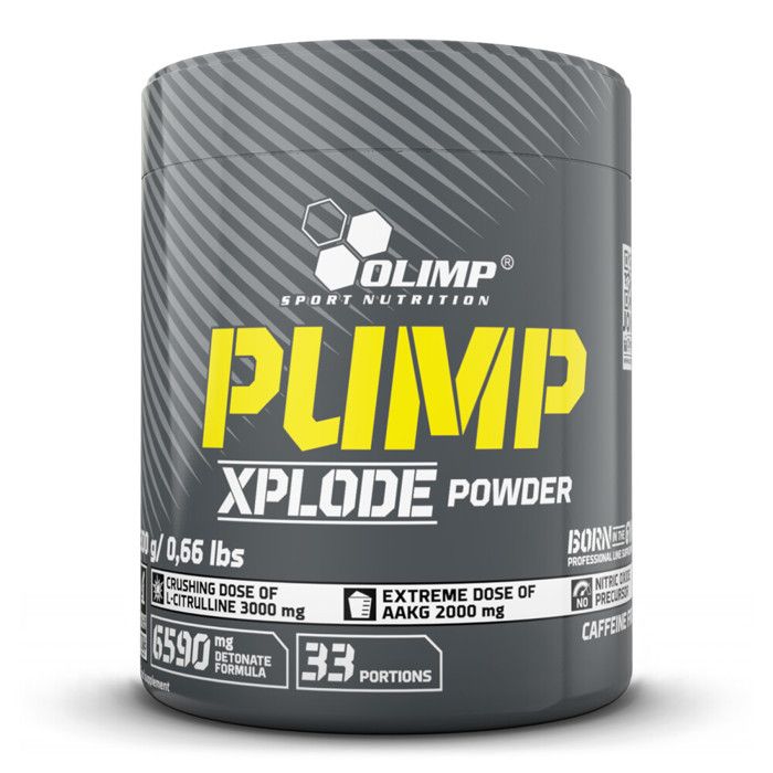 Pre-workout Olimp Pump Xplode Sans Caféine - Goût Fruit Punch, 300 G