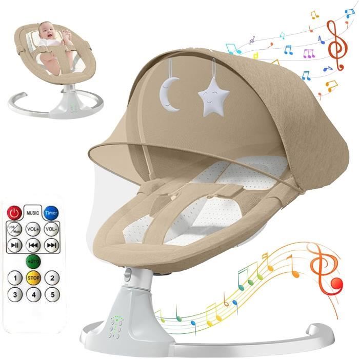 Transat BebeTransat Bebe ElectriqueBalancelle bébé APP peut contrôler la chaise balancelle bebe electrique dès la Naissance à 15KG