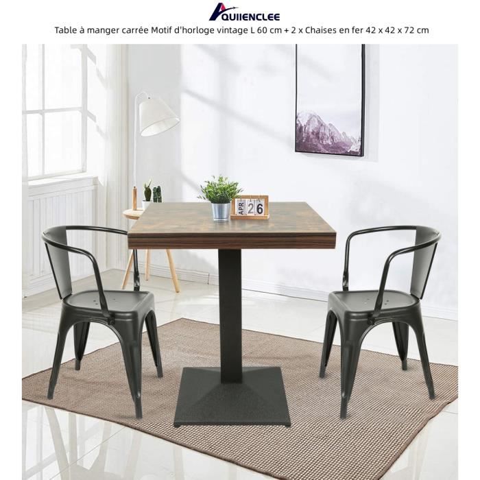 Table à Manger Carrée Scandinave Hedvig Avec 2 Chaises Blanches - Sweeek - Design Moderne Pour Petits Espaces