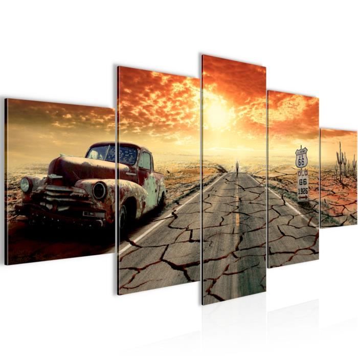 Runa art Tableau Décoration Murale Auto Route 66 200x100 cm - 5 ...