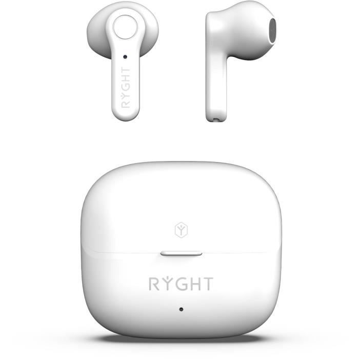 Ecouteurs sans fil Bluetooth - RYGHT - JANTA - Blanc