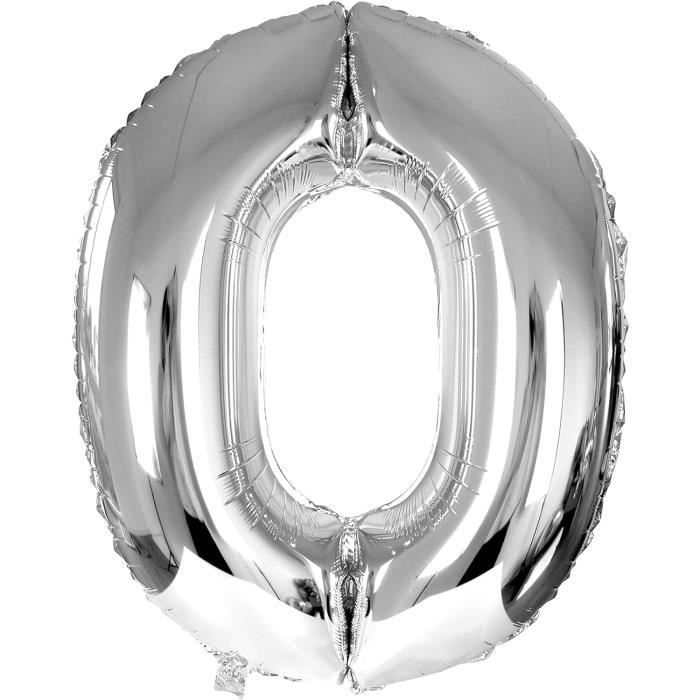 Ballon Lettre M Argenté FUNXGO - XXL 100cm - Gonflage Hélium - Auto-Scellant - Pour Fêtes Et Célébrations