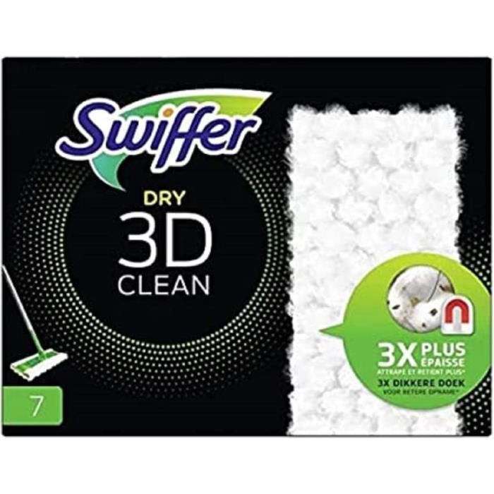 Swiffer Balai Attrape-Poussière Recharges Lingettes Sèches 36 Unités - Lot De 2