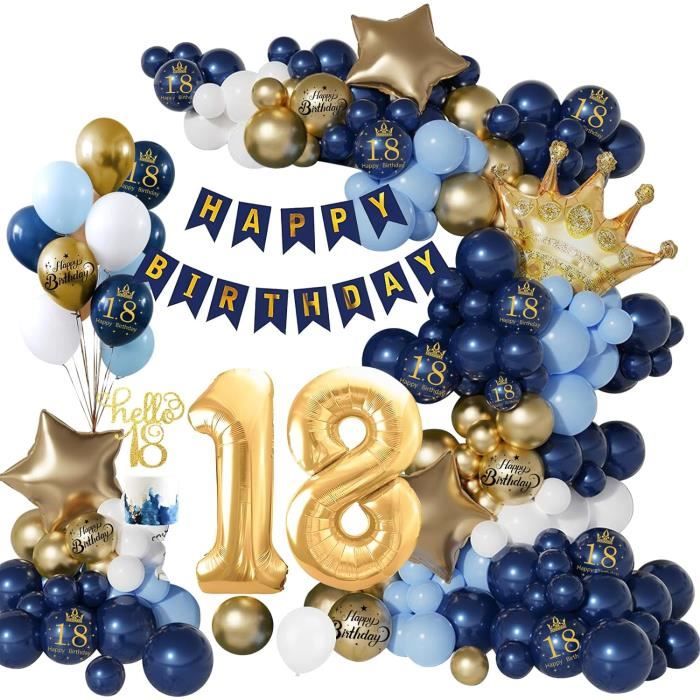 Deco Anniversaire 18 ans Noir,18 ans Décorations Anniversaire Argent