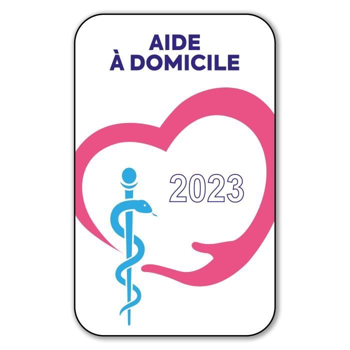 Autocollant Sticker - Vignette Caducée 2023 pour Pare Brise en Vitrophanie - V1 Aide à Domicile