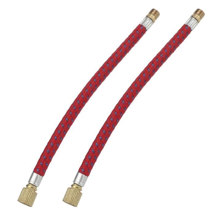 Tuyau D'Extension Pour Pompe à Vélo - Raccord Laiton - Flexible Caoutchouc 15,5 Cm - Jusqu'à 150PSI