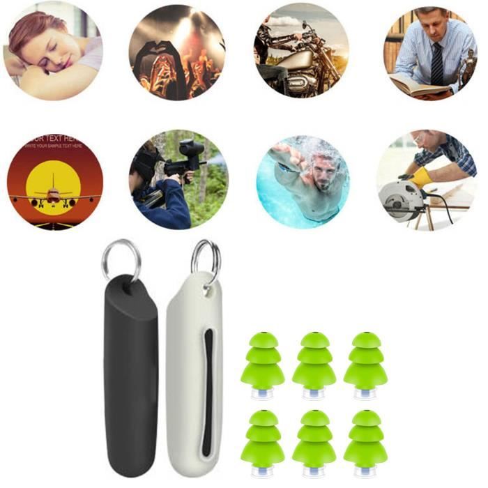 Bouchons D'oreille Silicone – Lot De 3 Paires étanches Pour Natation, Douche, Surf (tailles Enfant/adulte)
