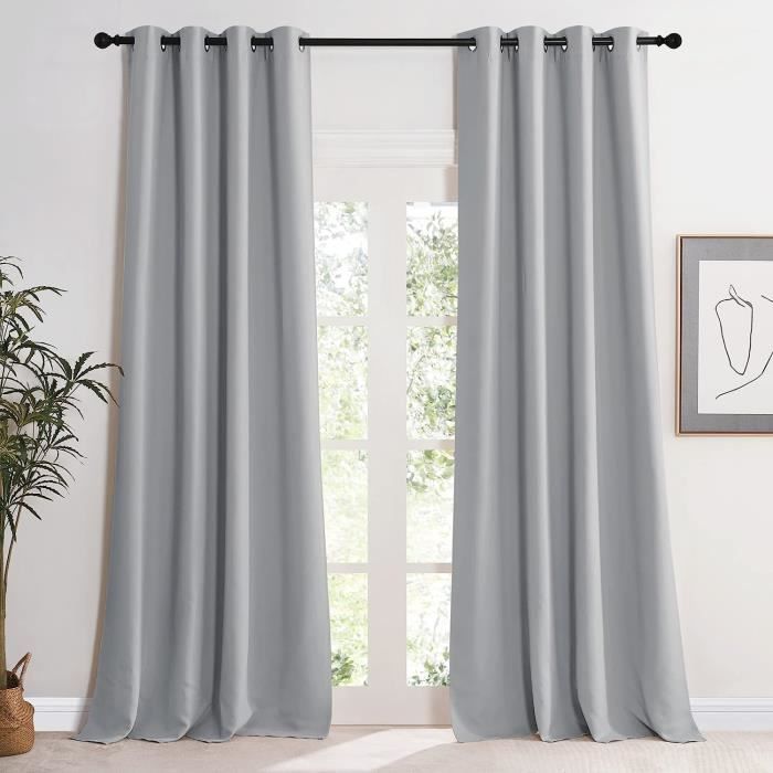 Rideaux Occultants 3D Loup Animal Bleu - Rideau à Oeillets Occultant Thermiques - 60 X 120 Cm