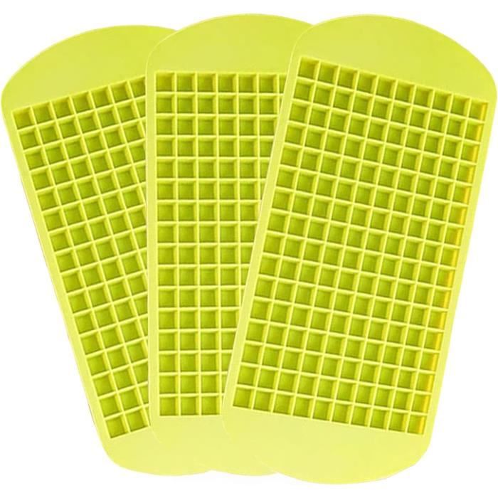Rapidbok Lot De 3 Mini Bacs à Glaçons Silicone 6 Compartiments - Avec Couvercle, Empilables, Sans BPA