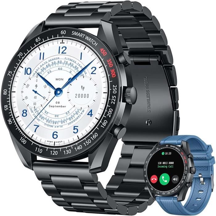 Montre Connectée Homme Militaires Avec Appel Bluetooth, 1,43''Amoled