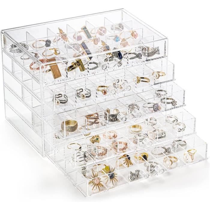 Boite Transparente Boîte De Rangement Pour Boucles D'oreilles Avec