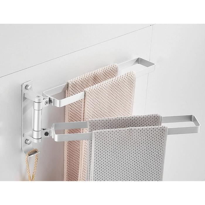 Porte-serviettes Mural De Salle De Bain, Pivotant à 3 Pôles, Porte