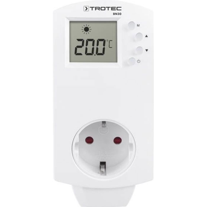 Thermostat TROTEC BN30 - Blanc - Electrique - Réglable de 5 à 30°C