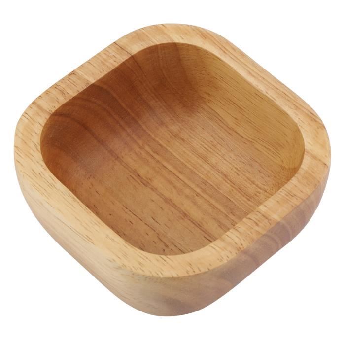 Plateau De Service En Bois Massif – Design Moderne Pour Fruits, Boissons, Desserts (30x30cm)
