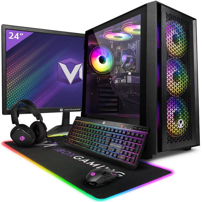 Vibox II-6 PC Gamer – 23 Écran – Intel i5 10400F – RTX 3050 6Go – 16Go RAM – 1To NVMe SSD – Win11 – WiFi