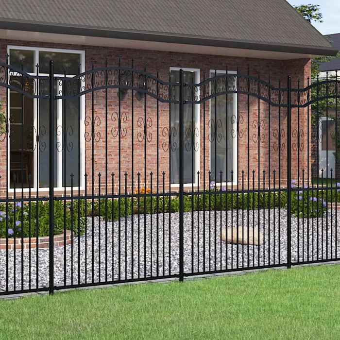 vidaXL Clôture de jardin avec sommet de lance 222 cm - vue 4