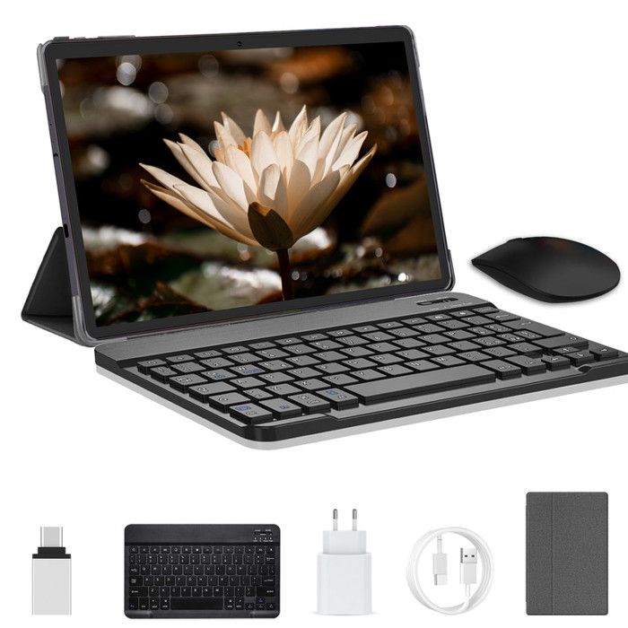 Tablette Tactile 10.1 Pouces – Android 13 – 12Go RAM – 128Go Stockage – 5G Wifi – Clavier Inclus