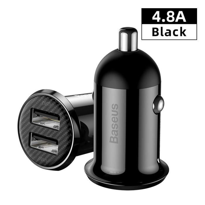 Chargeur Allume-cigare Double USB Pour Voiture – 2 Ports De Recharge Simultanée – Idéal Voyage, Longue Durée