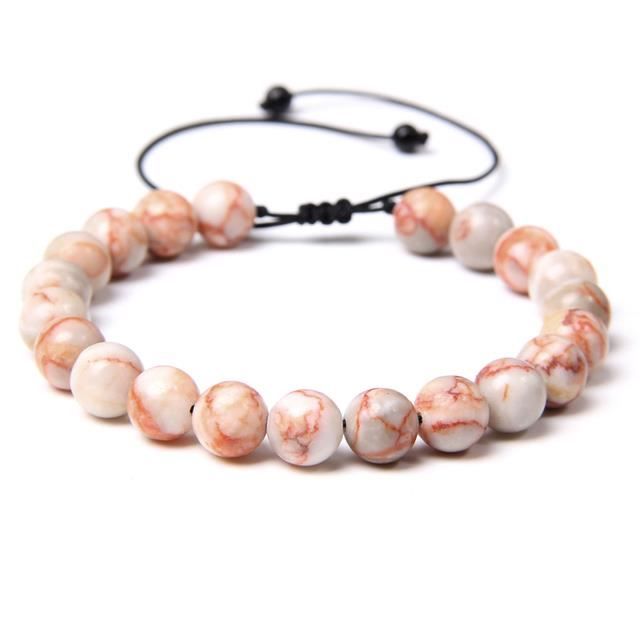 Bracelet tressé réglable pour femme, quartz blanc naturel, pierre
