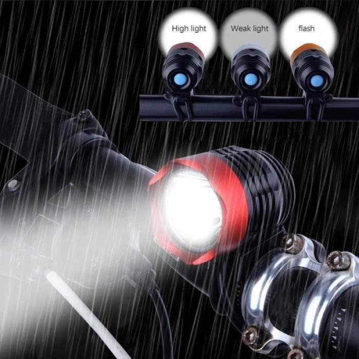 Lumicycle LED 3000+ Lumens - Éclairage Vélo Puissant + Batterie Li-ion - Support Guidon