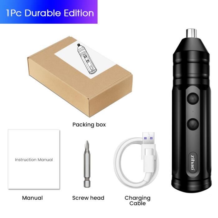 Jeu de tournevis lectriques sans fil, Rechargeable, intelligent,  automatique, embouts multifonctions, Kit de tournevis, - Cdiscount Bricolage