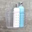 transparent InterDesign Basic panier de douche valet de douche en plastique sans perçage avec ventouses 