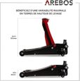 AREBOS Cric hydraulique 3 tonnes| 75-505 mm | Dual Pompe | avec 3 Patins Tige de Levier-1