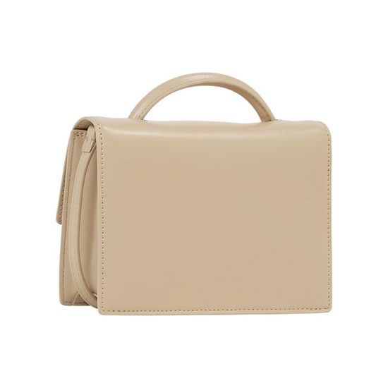 Sac à Main En Cuir Beige Lisse - Occasion - Style Classique Et Intemporel - Marque Générique