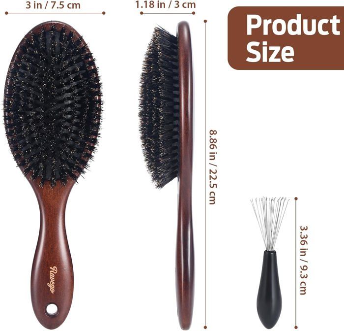 Brosse À Cheveux En Poils De Sanglier - Peigne De Queue Professionnel