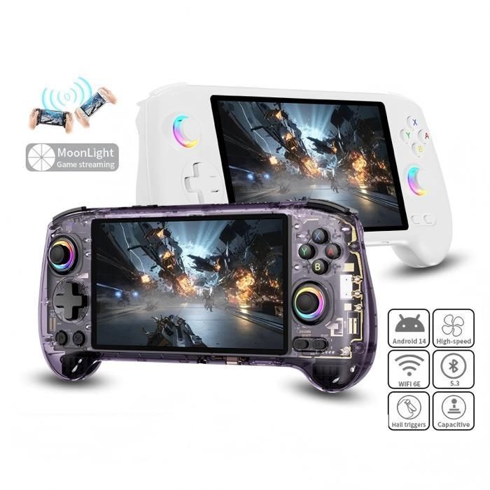 週末セール☆新品 Anbernic RG557 クリアパープル NoCARD Console de