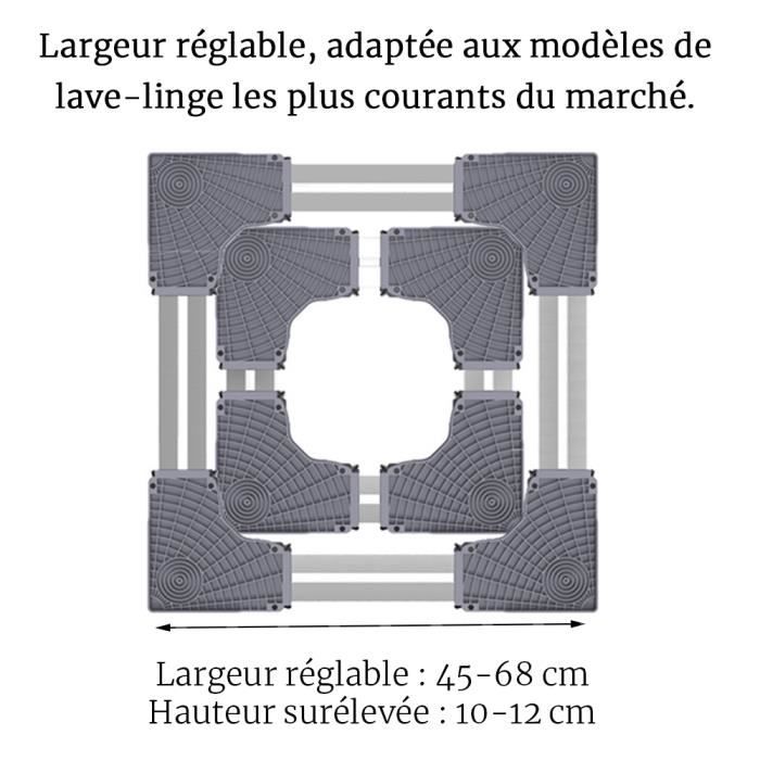 Support de Sèche-linge - SSS - Réglable 41-64cm - Capacité 300kg -  Cdiscount Electroménager