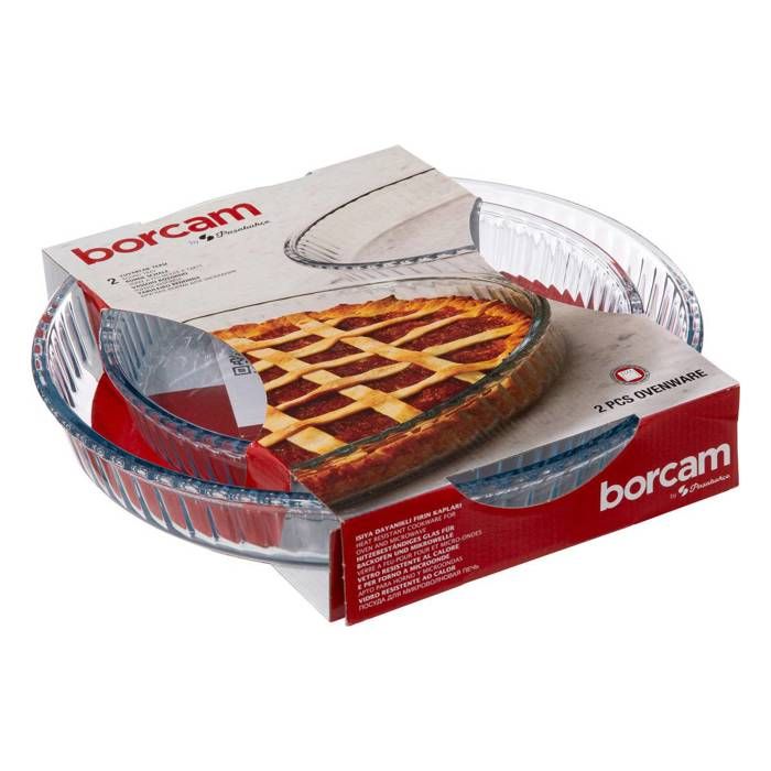 Lot De 2 Plats À Tartes verre 32cm Transparent - Accessoire pour appareil de cuisson Lot De 2 Plats À Tartes verre 32cm Transparent - Accessoire pour appareil de cuisson