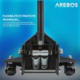 AREBOS Cric hydraulique 3 tonnes| 75-505 mm | Dual Pompe | avec 3 Patins Tige de Levier-2