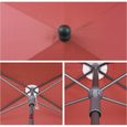 Sekey Parasol rectangulaire pour Jardin/terrasse - 200 × 125 cm - Protection Solaire UV 50+ - Terracotta-2
