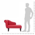 KING'4261Parfait Chaise longue Méridienne Scandinave & Confort - Chaise de Relaxation Fauteuil de massage Relax Massant Rouge Simili-2