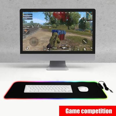 Tapis De Souris Gamer LED RGB 35x25 Cm - 7 Couleurs, 2 Modes Dynamiques, Surface Microfibre, Antidérapant