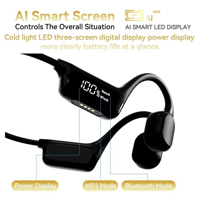 Casque Conduction Osseuse Bluetooth 5.4 Natation - Écouteurs Waterproof IP68 32Go MP3, Idéal Sport, Cyclisme Et Piscine