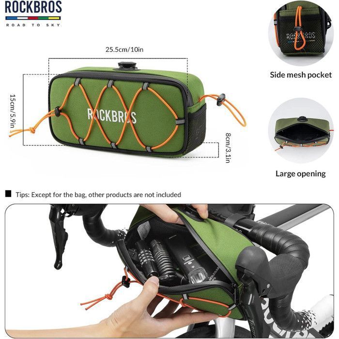 ROCKBROS Sacoche de vélo Sac de cadre avant Sac de tube