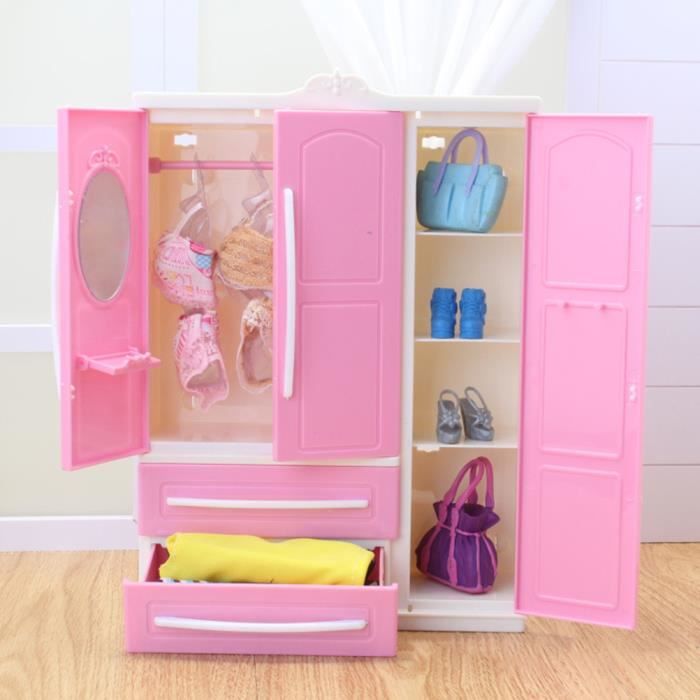 Armoire Mini Penderie Pour Poup e Rangement Accessoires Et V tements armoire-mini-penderie-pour-poup-e-rangement-accessoires-et-v-tements
